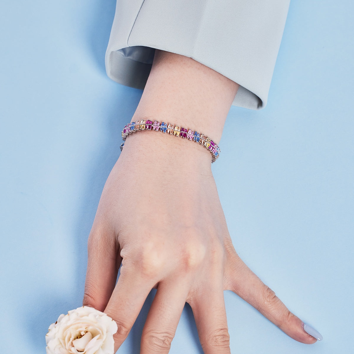 [Rose Jewellery]Sparkling Exquisite Multi Cut Party Bracelet