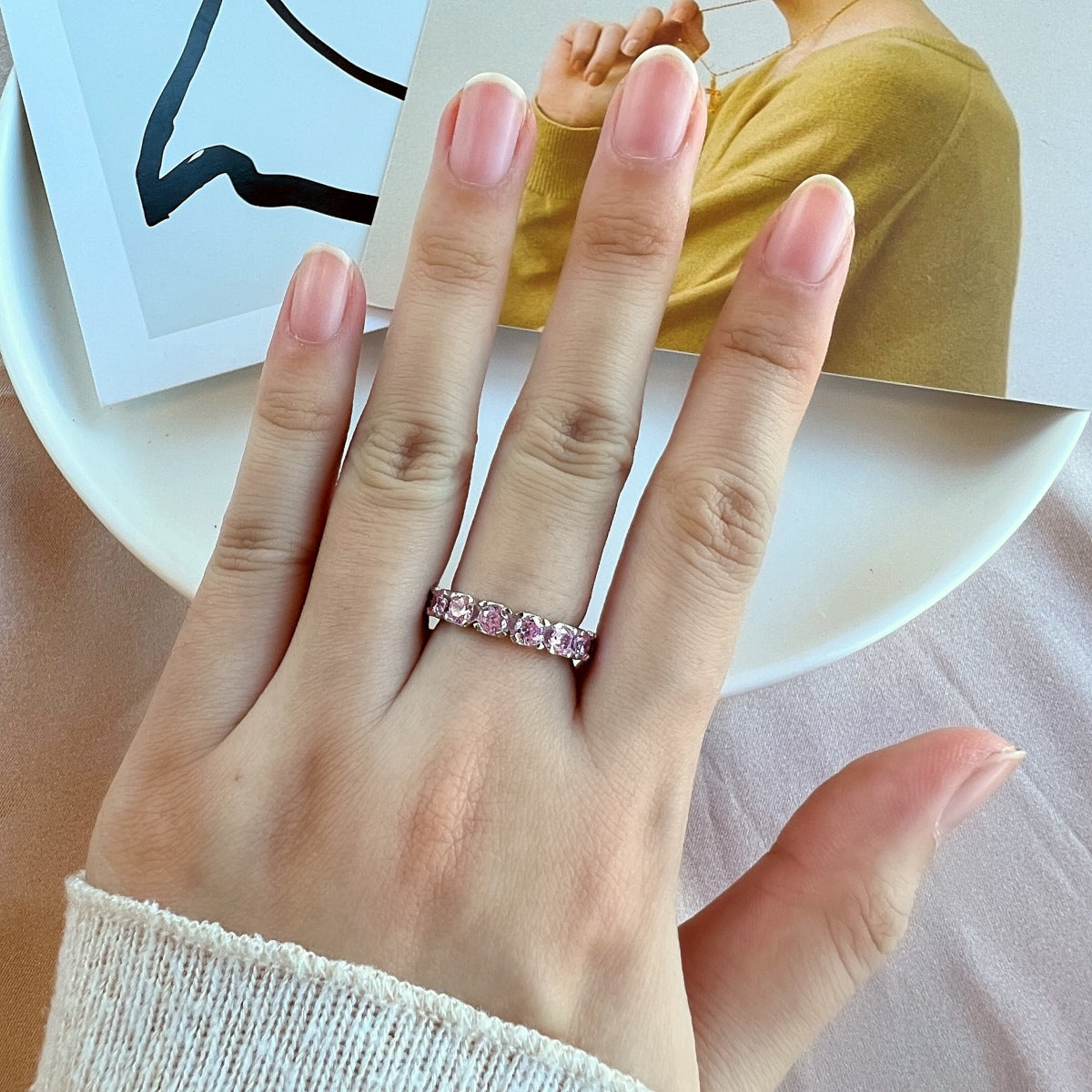 [Rose Jewellery]Eternity Round Cut Tennis Ring