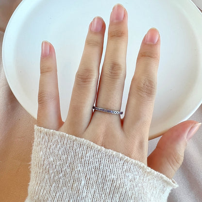 [Rose Jewellery]Delicate Sparkling Round Cut Daily Ring