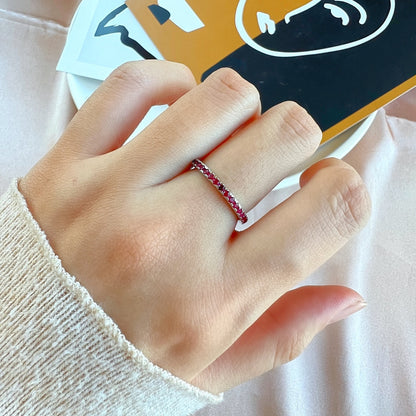 [Rose Jewellery]Delicate Sparkling Round Cut Daily Ring