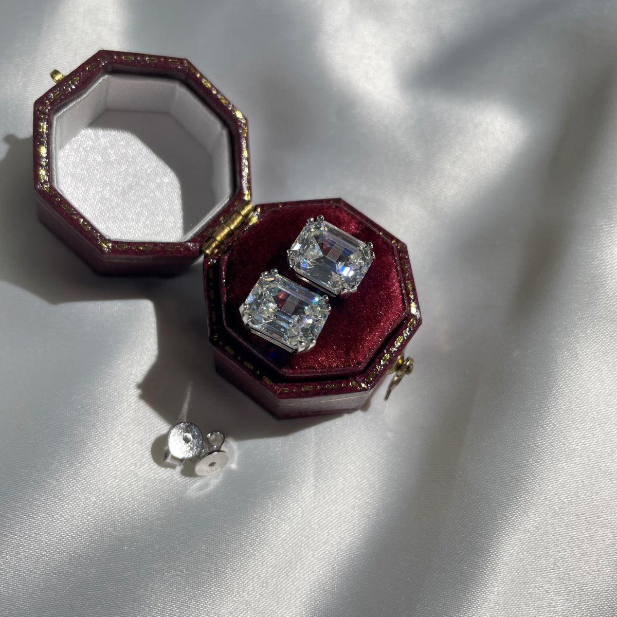 [Rose Jewellery]Dazzling Square Shape Earrings