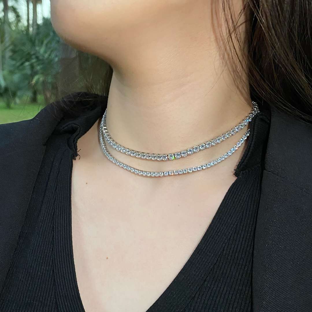 [Rose Jewellery]Elegant Tennis Chain Necklace