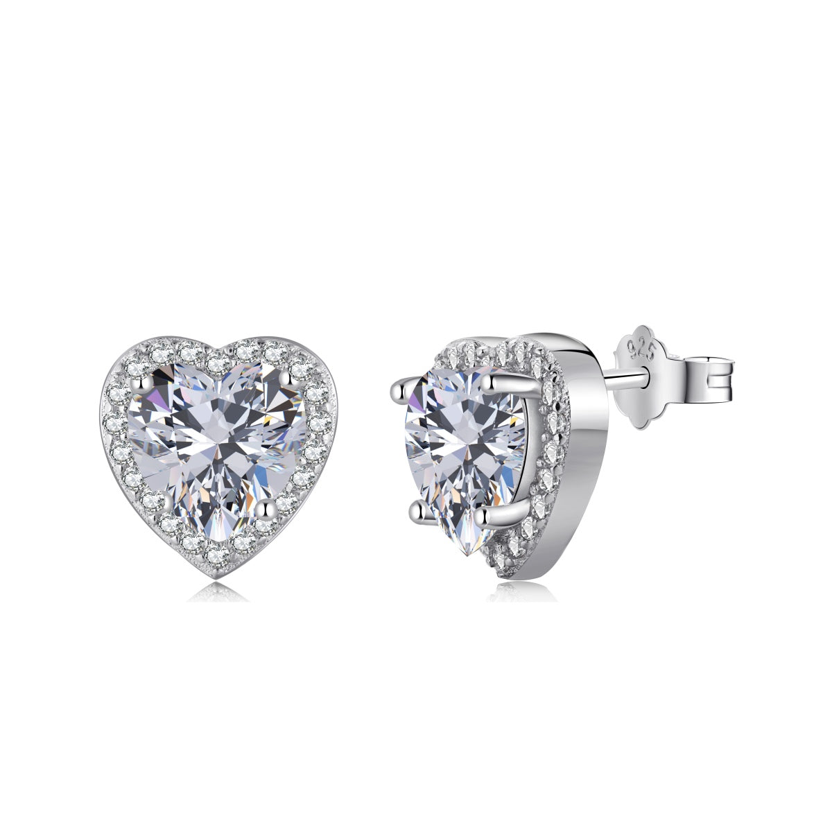 [Rose Jewellery]Sparkling Heart Shape Lover Earrings