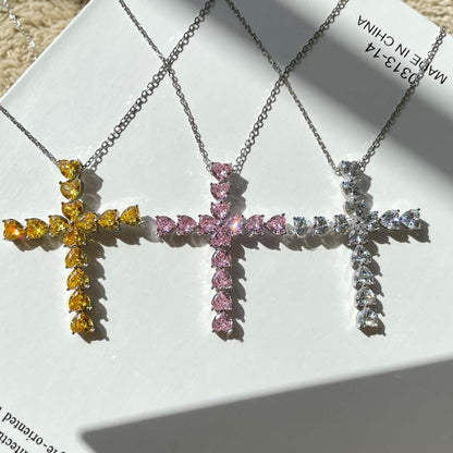 [Rose Jewellery]Radiant Cross Shape Necklace