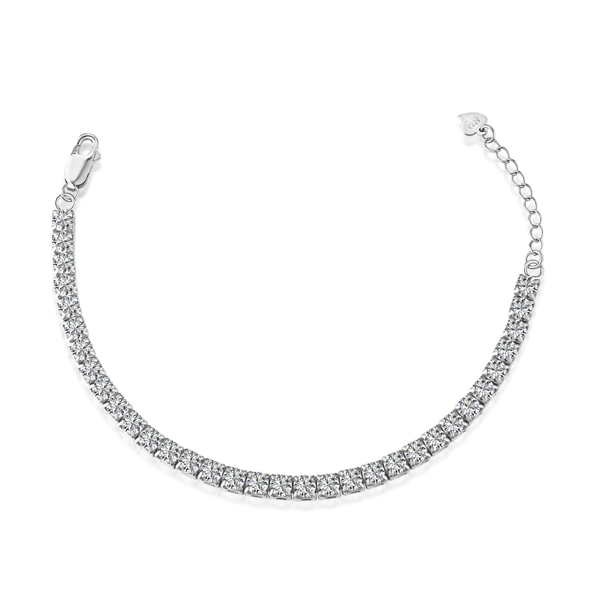 [Rose Jewellery]Sparkling Radiant Princess Cut Tennis Bracelet