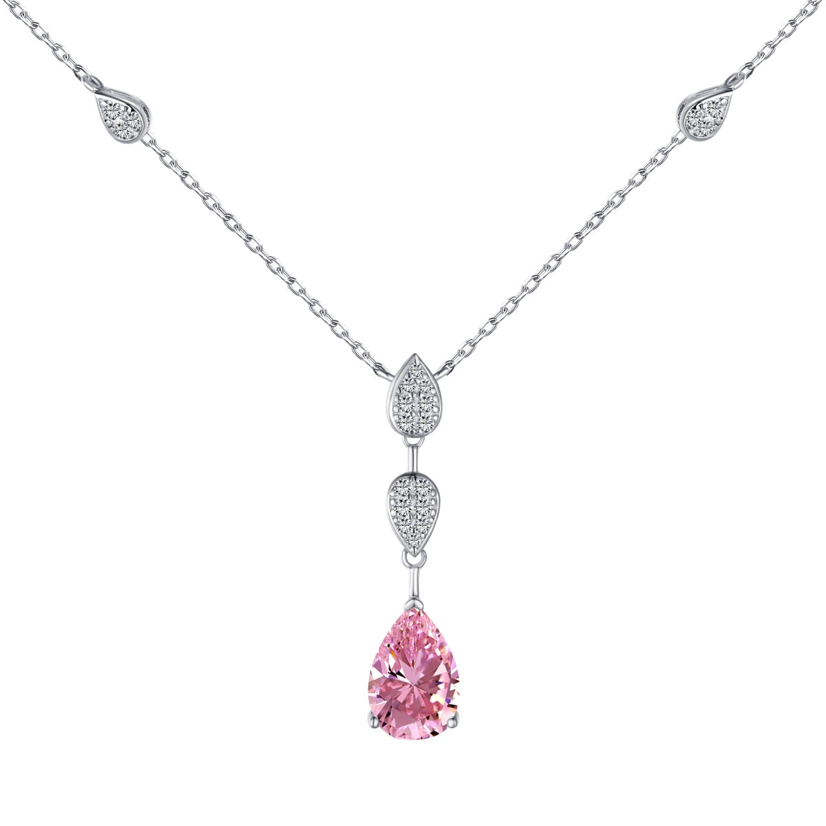 [Rose Jewellery]Dazzling Pear Cut Necklace