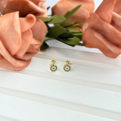 [Rose Jewellery]Devil's Eye Ear Bone Nail Earrings