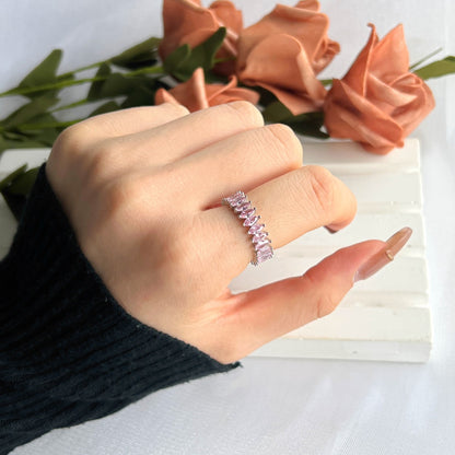 [Rose Jewellery]Gorgeous Marquise Cut Tennis Ring