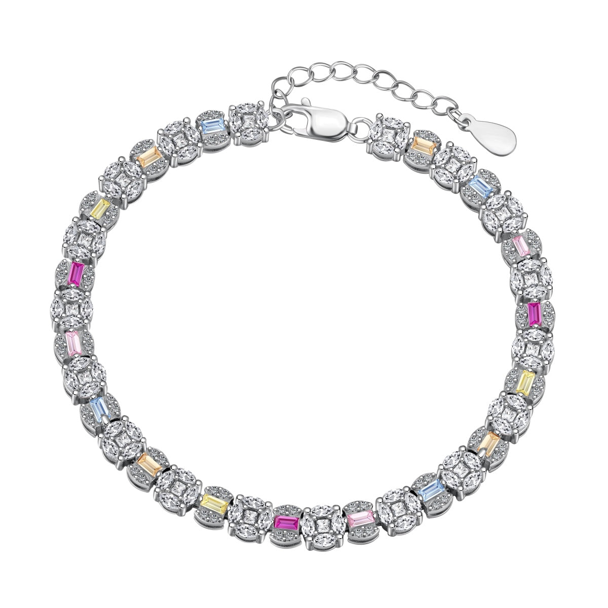 [Rose Jewellery]Dazzling Radiant Multi Cut Daily Bracelet