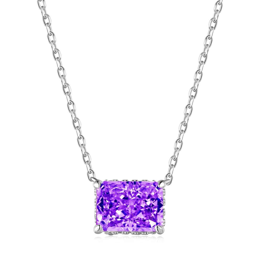 [Rose Jewellery]Luxurious Square Shape Colorful Necalack