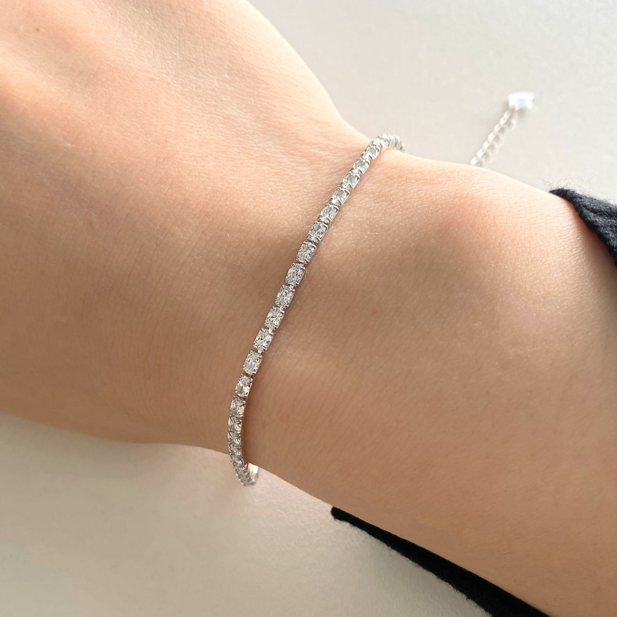 [Rose Jewellery]Elegant Emerald Cut Daily Bracelet