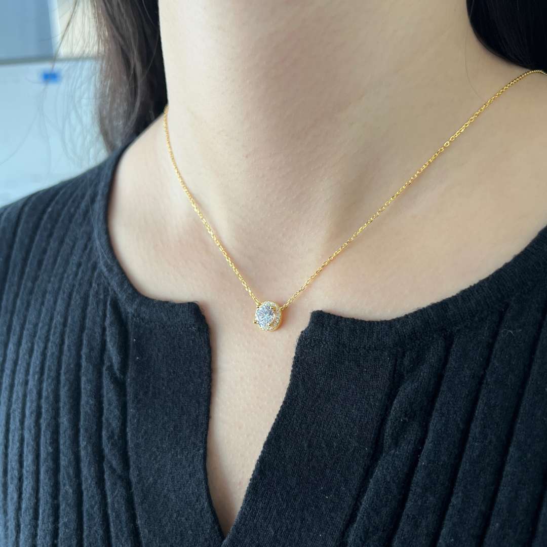 [Rose Jewellery]Luxurious Round Cut Necklace