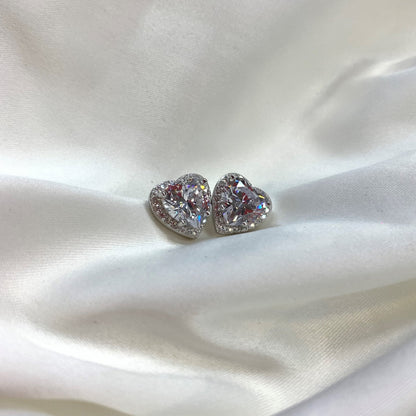 [Rose Jewellery]Sparkling Heart Shape Lover Earrings