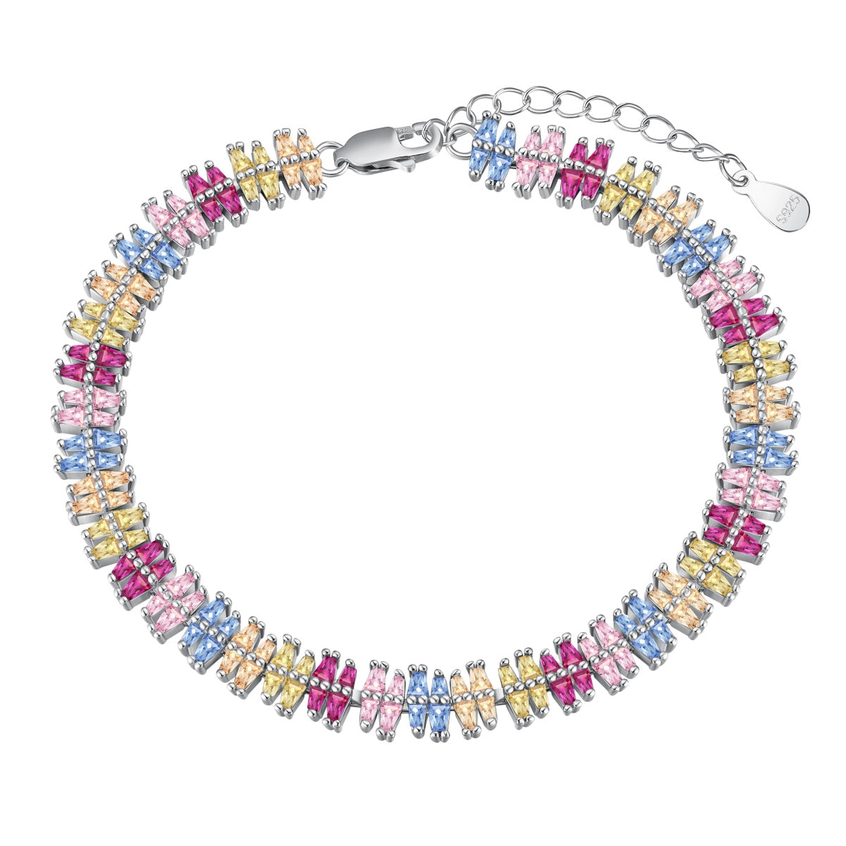 [Rose Jewellery]Sparkling Exquisite Multi Cut Party Bracelet