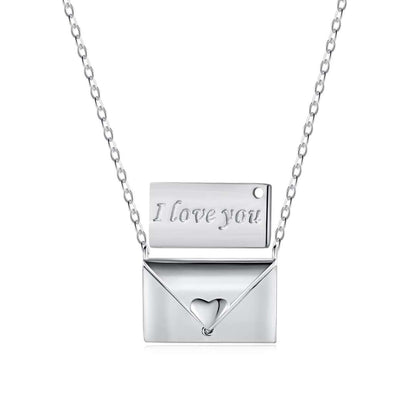 [Rose Jewellery]Envelope Heart Shape Mother's Day Necklace