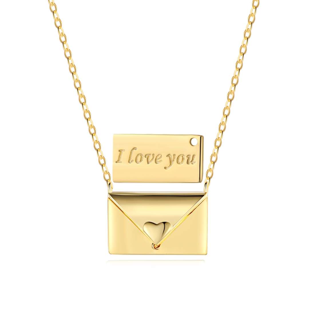 [Rose Jewellery]Envelope Heart Shape Mother's Day Necklace