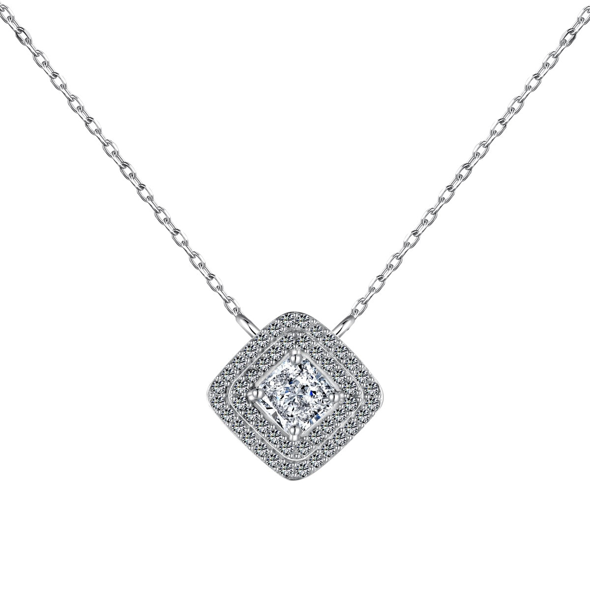 [Rose Jewellery]Sparkling Asscher Cut Necklace