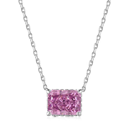 [Rose Jewellery]Luxurious Square Shape Colorful Necalack