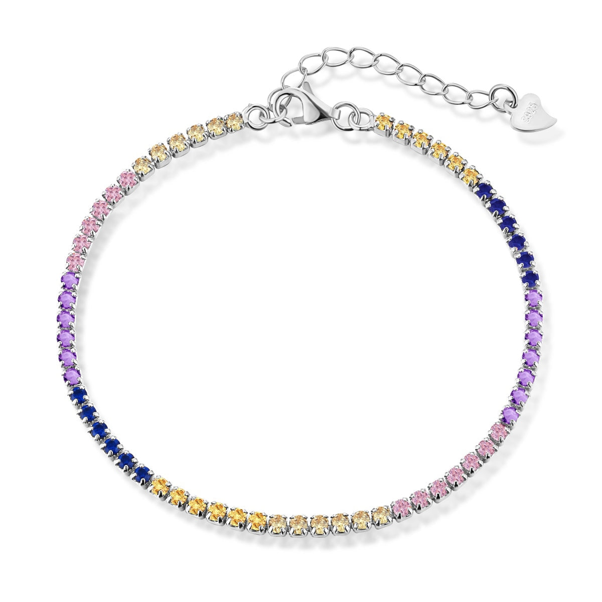 [Rose Jewellery]Radiant Shinning Princess Cut Tennis Bracelet