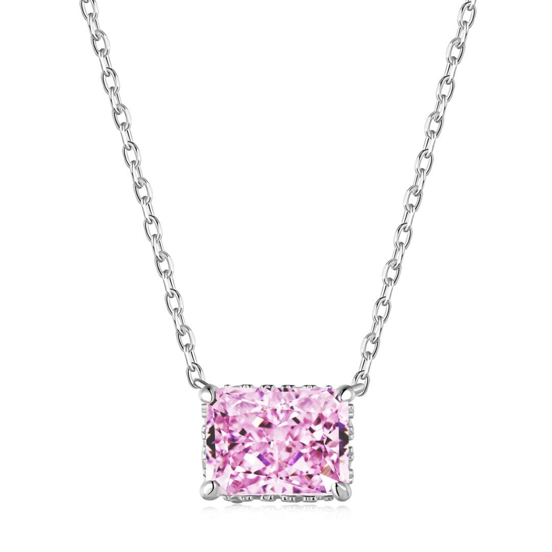 [Rose Jewellery]Luxurious Square Shape Colorful Necalack