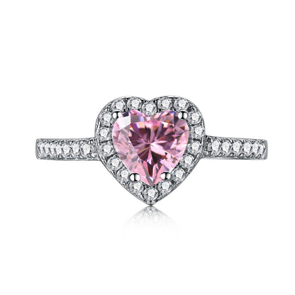 [Rose Jewellery]Eternity Splashy Romantic Heart Shape Lover Ring