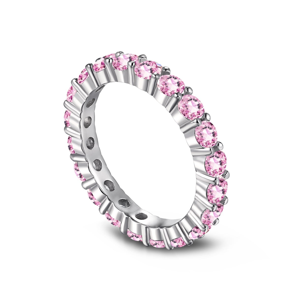 [Rose Jewellery]Sparkling Round Cut Tennis Ring