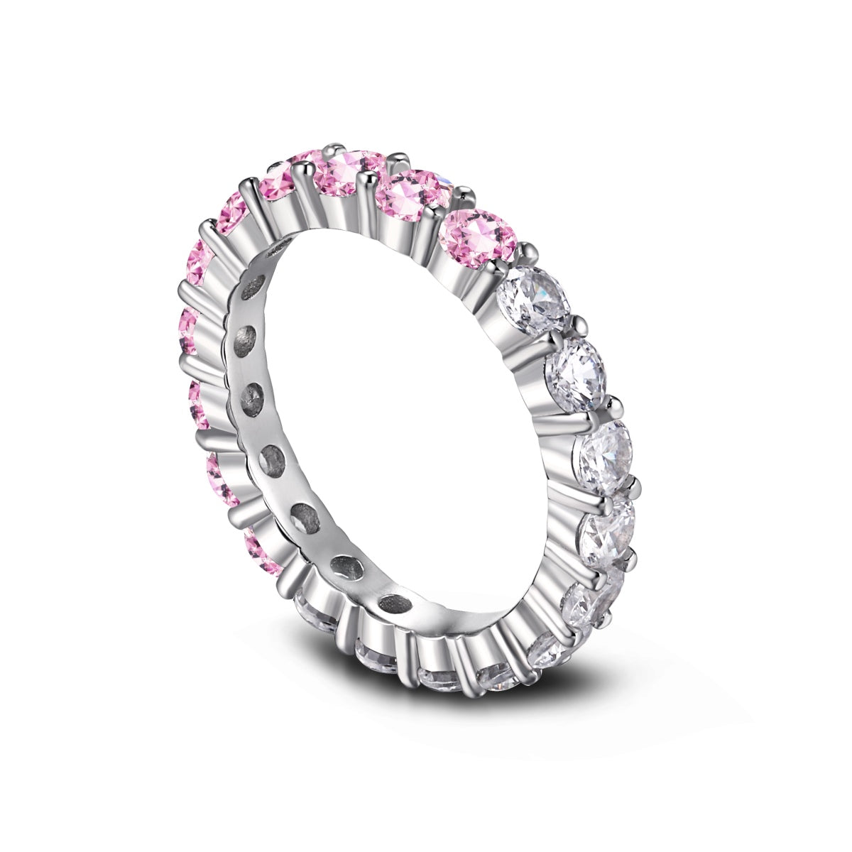 [Rose Jewellery]Sparkling Round Cut Tennis Ring