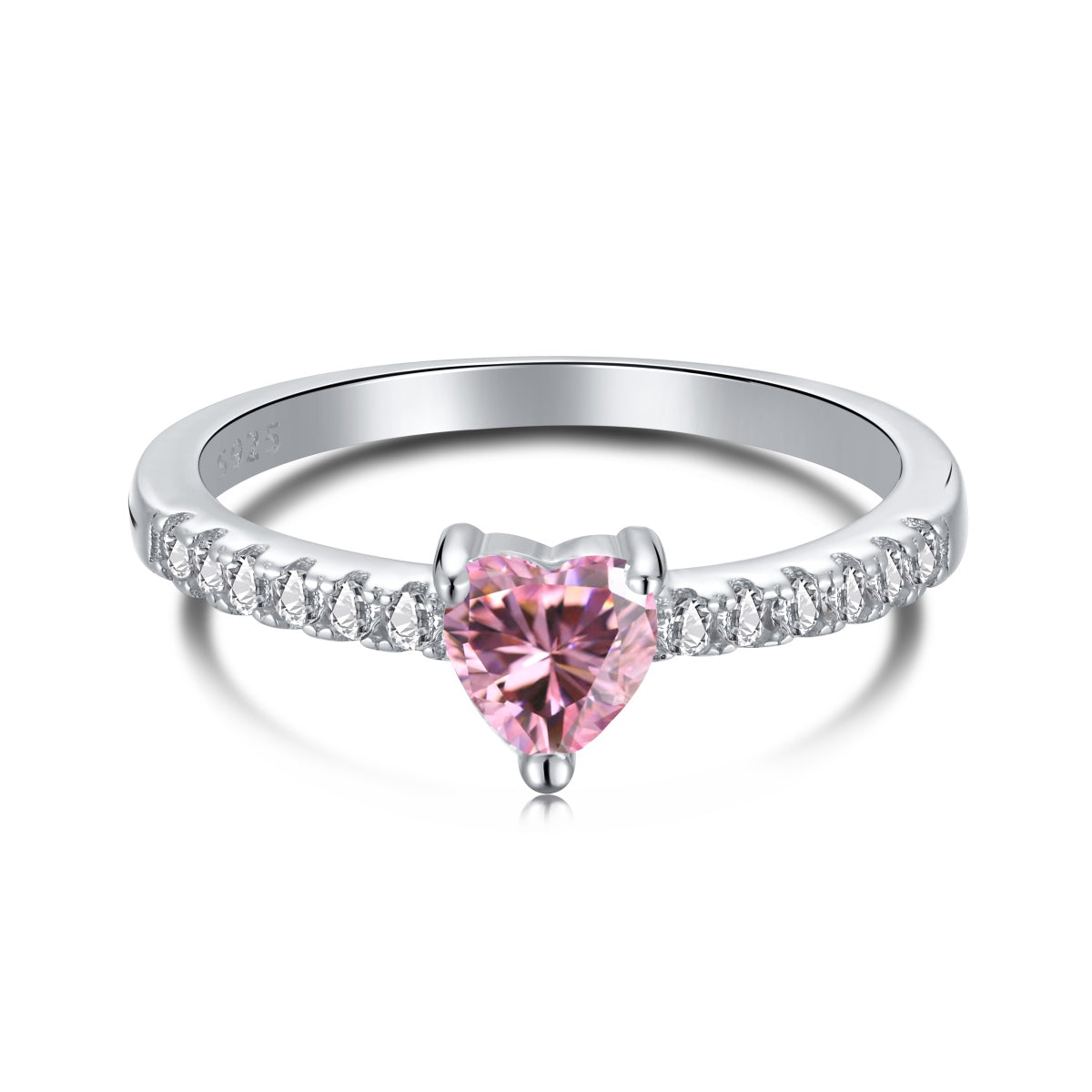 [Rose Jewellery]0.5 Carat CaratEternity Charming Heart Shape Lover Ring