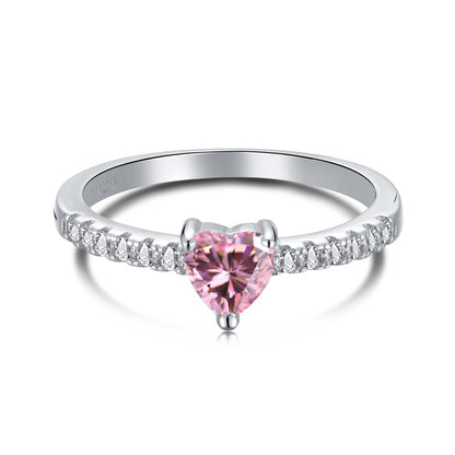 [Rose Jewellery]0.5 Carat CaratEternity Charming Heart Shape Lover Ring