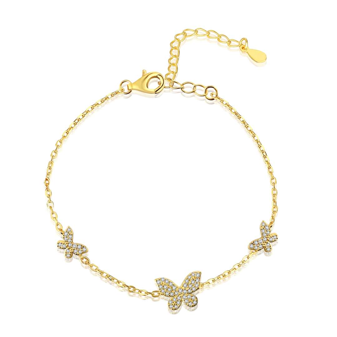 [Rose Jewellery]Delicate Butterfly Pendant Bracelet