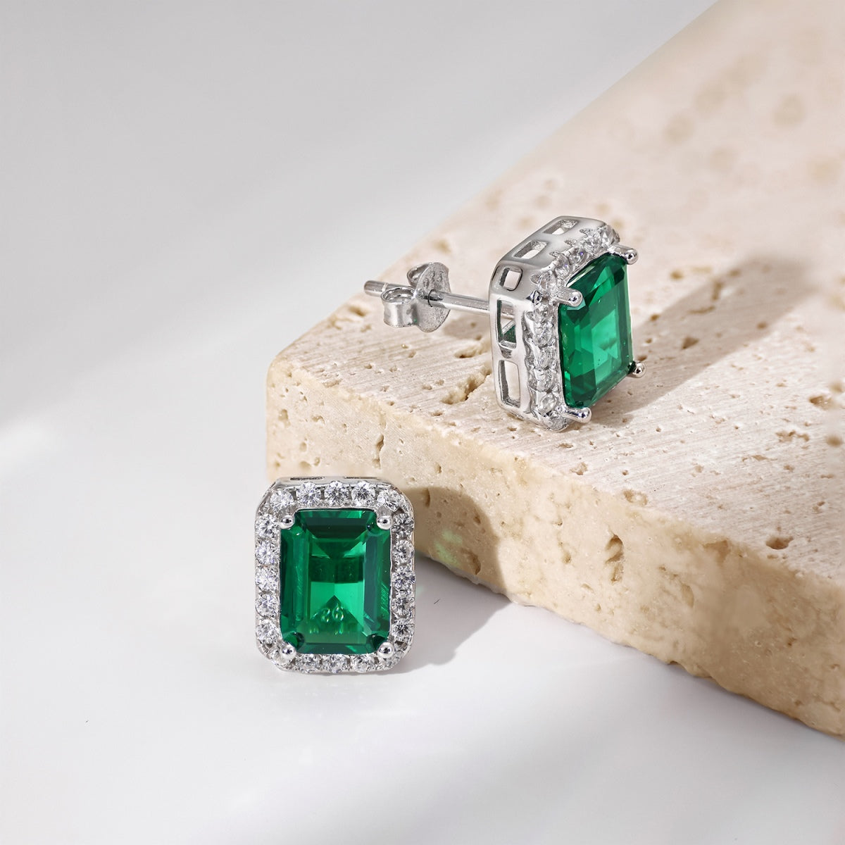 [Rose Jewellery]Luxurious Dainty Emerald Cut Banquet Earrings