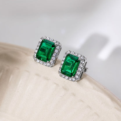 [Rose Jewellery]Luxurious Dainty Emerald Cut Banquet Earrings