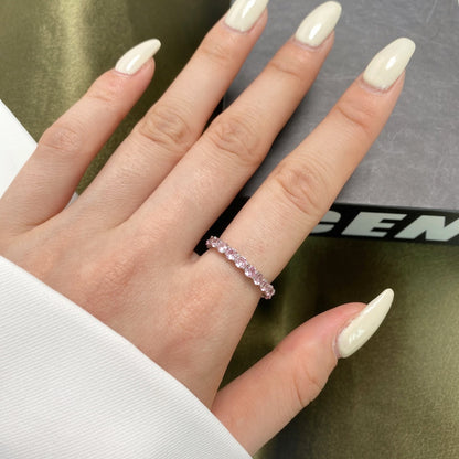 [Rose Jewellery]Sparkling Round Cut Tennis Ring