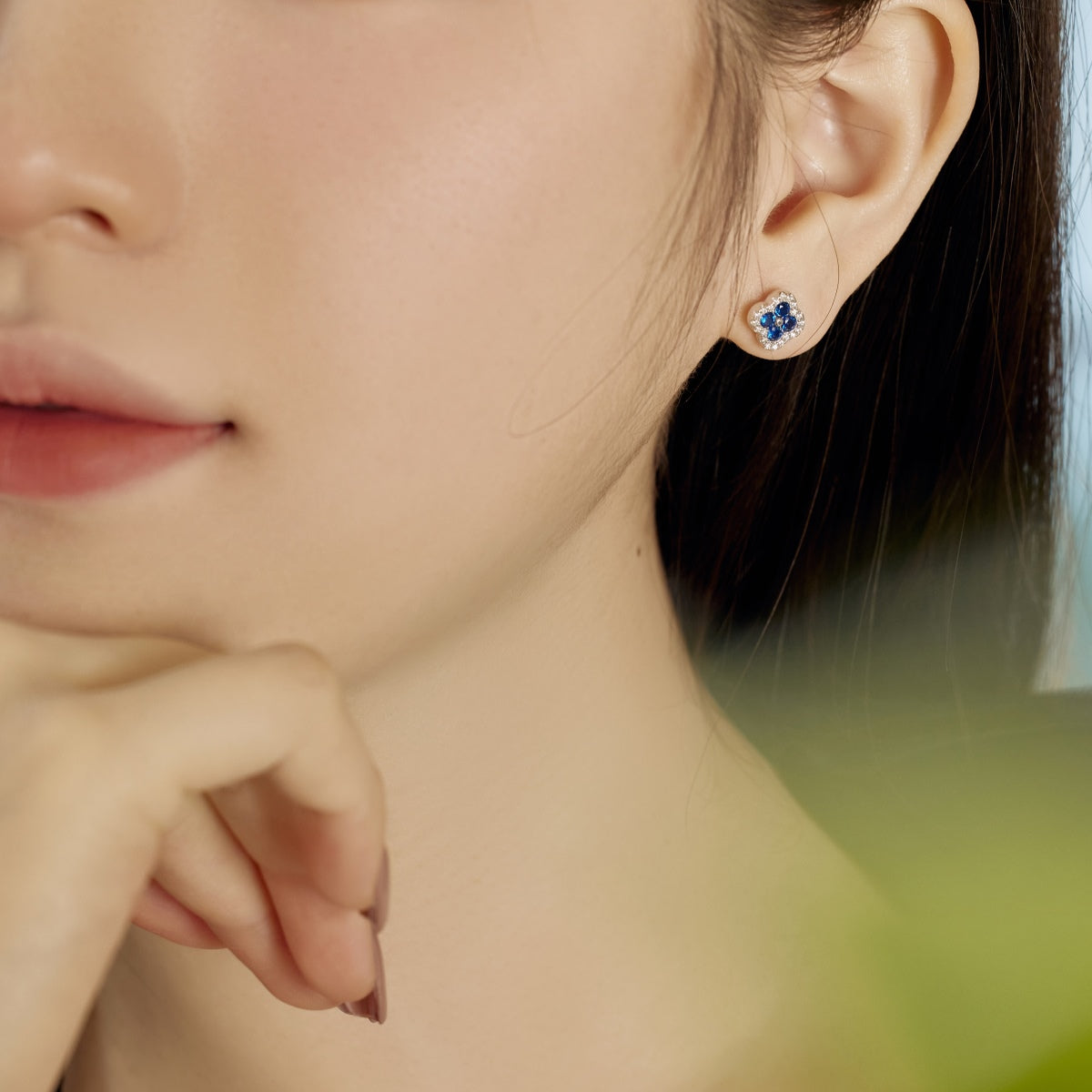 [Rose Jewellery]Four-Leaf Clover Flower Shaped Earrings