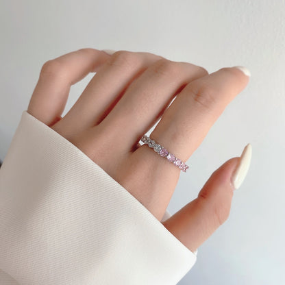 [Rose Jewellery]Sparkling Round Cut Tennis Ring