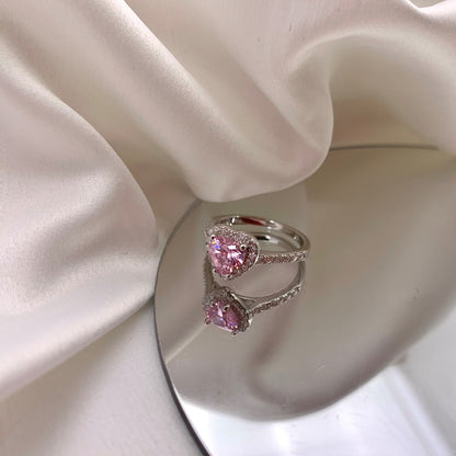 [Rose Jewellery]Eternity Splashy Romantic Heart Shape Lover Ring