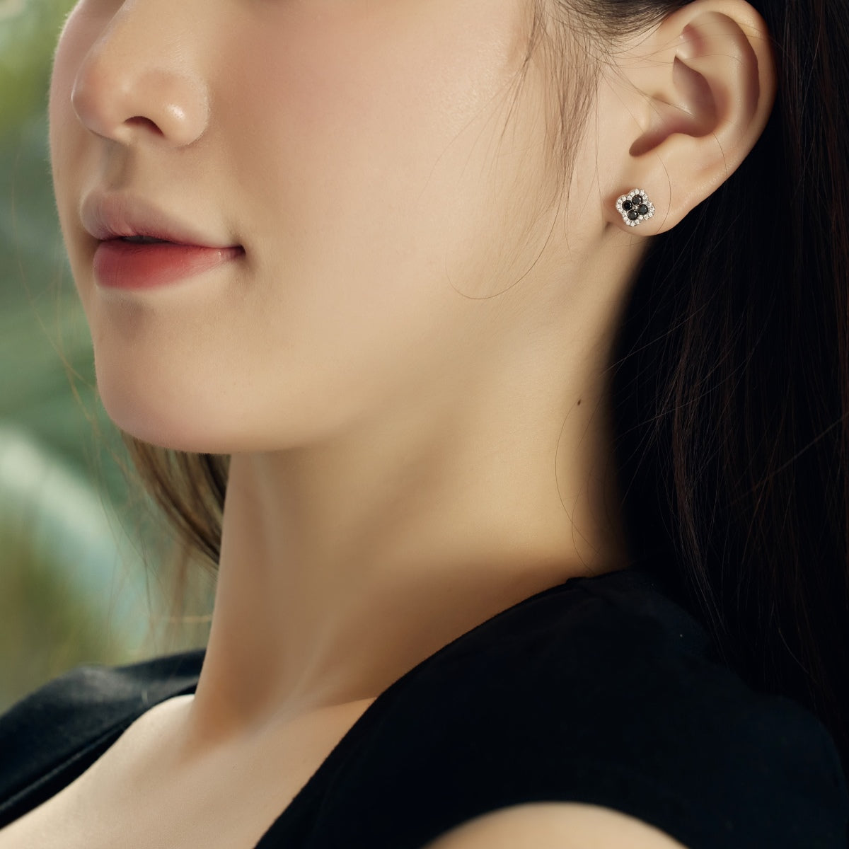 [Rose Jewellery]Four-Leaf Clover Flower Shaped Earrings