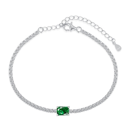 [Rose Jewellery]1.0 Carat Unique Emerald Cut Banquet Bracelet