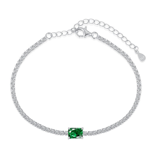 [Rose Jewellery]1.0 Carat Unique Emerald Cut Banquet Bracelet