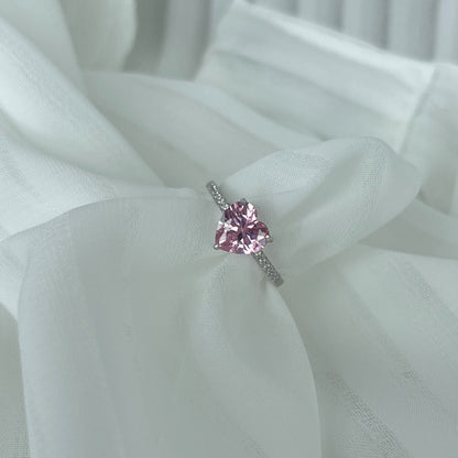 [Rose Jewellery]2.0 Carat Dazzling Lustrous Heart Cut Lover Ring