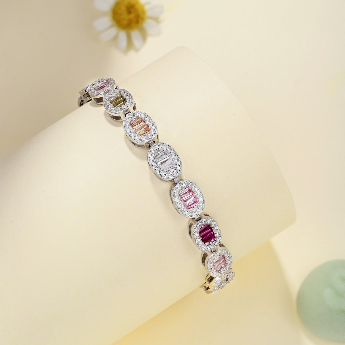 [Rose Jewellery]Exquisite Ornate Emerald Cut Daily Bracelet