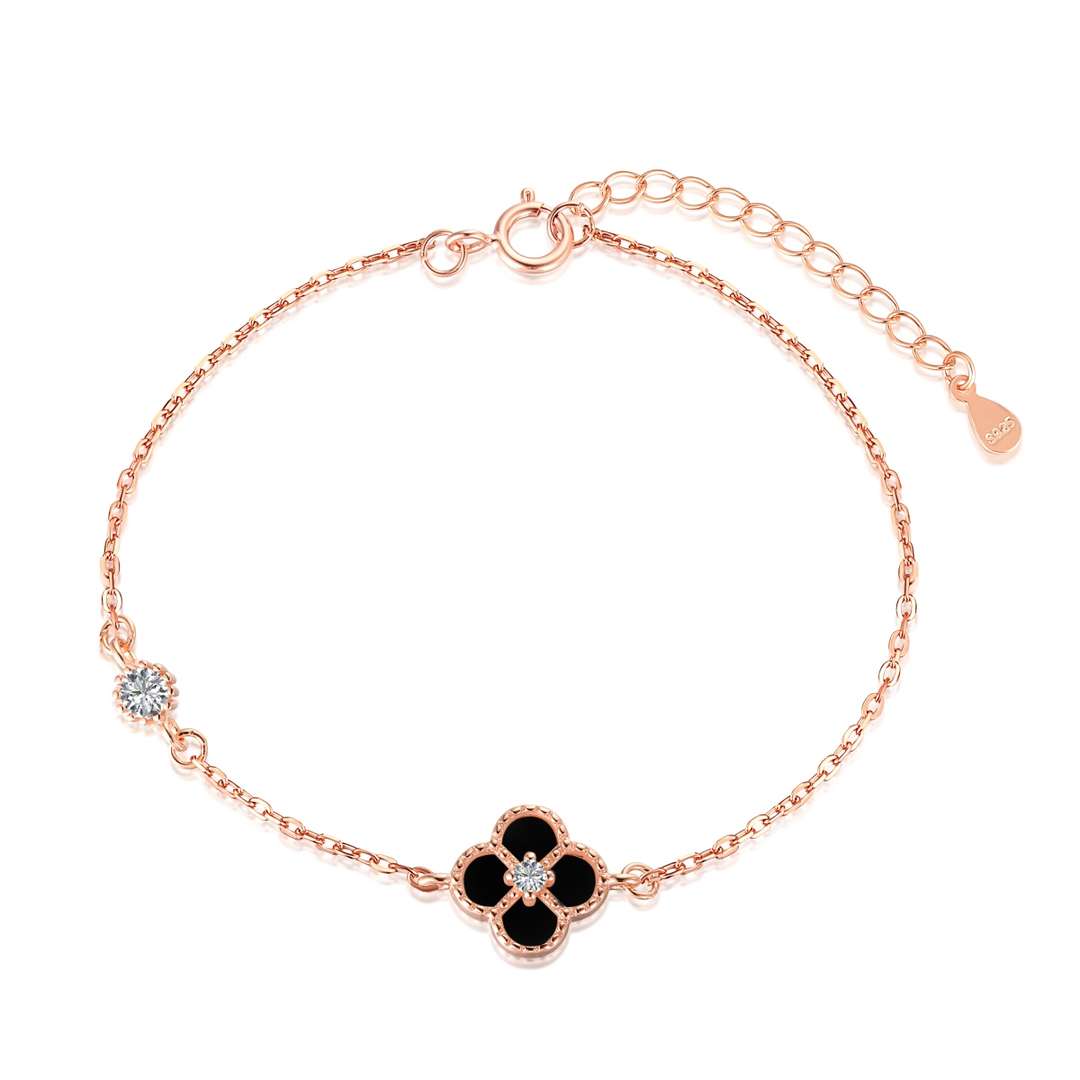 [Rose Jewellery]Delicate Four Leaf Clover Bracelet