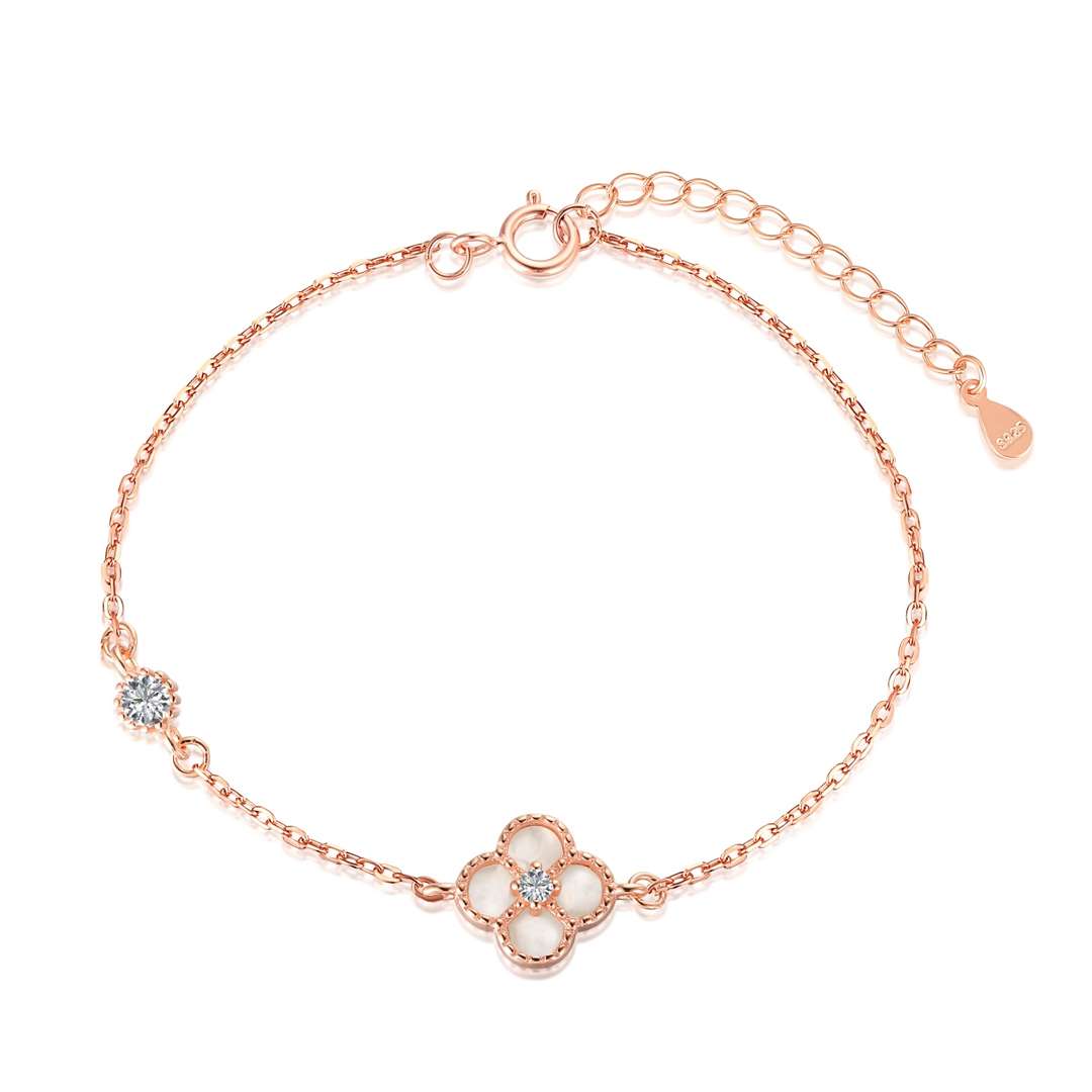 [Rose Jewellery]Delicate Four Leaf Clover Bracelet