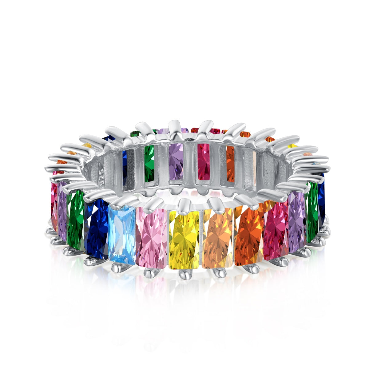 [Rose Jewellery]Unique Colorful Radiant Cut RIng