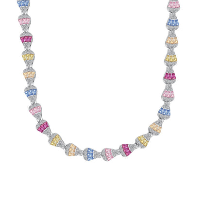 [Rose Jewellery]Radiant Colorful Rainbow Necklace