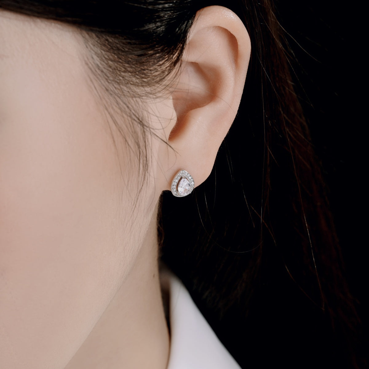 [Rose Jewellery]Luxurious Water Drop Shape Earrings