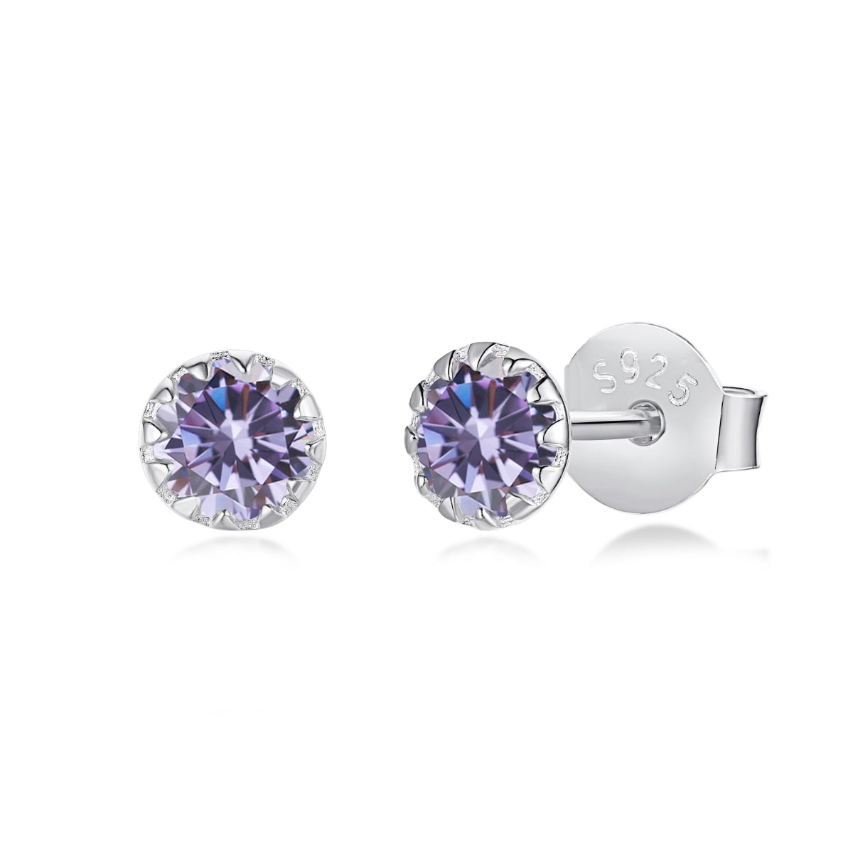 [Rose Jewellery]Sparkling Colorful Round Shape Earrings