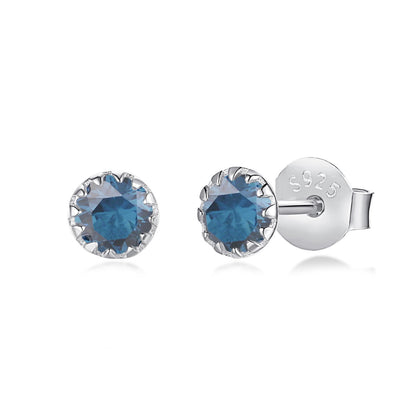 [Rose Jewellery]Sparkling Colorful Round Shape Earrings