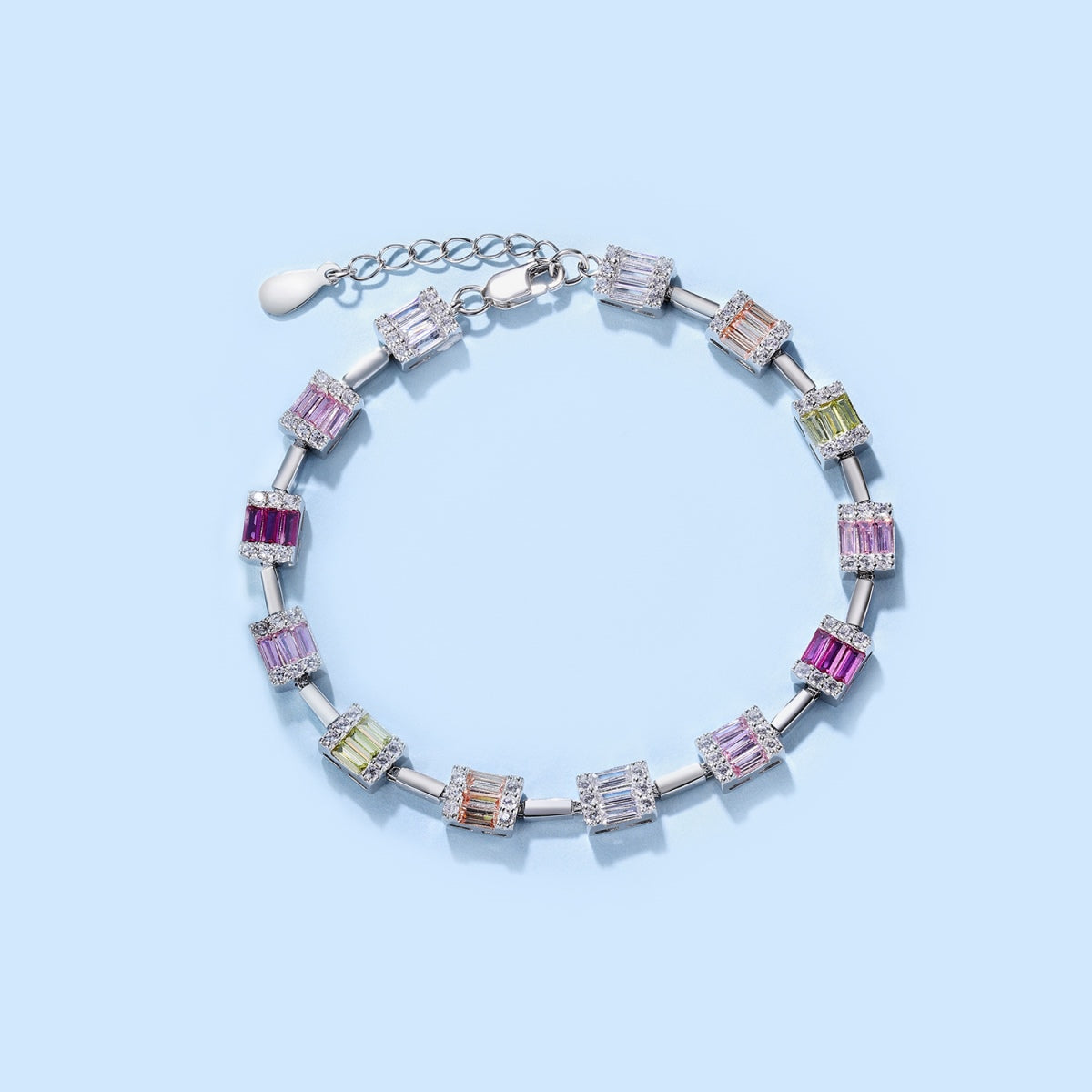 [Rose Jewellery]Dainty Charming Emerald Cut Daily Bracelet