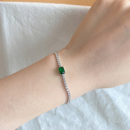 [Rose Jewellery]1.0 Carat Unique Emerald Cut Banquet Bracelet